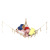 Woven Cotton String Net Pocket Toy Hammock Wall Corner Mesh Hammock for Children Toy Storage Capacity Large Bearing Height