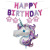 Cartoon Mini Horse Head Unicorn Aluminum Balloon Birthday Party Decoration Unicorn Exclusive for Cross-Border Wholesale