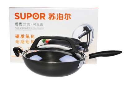 Supor Supor Pc32k2 Hard Alloy Non-Rust Wok Stir-Fry Less Lampblack Frying Pan Kitchen Pot