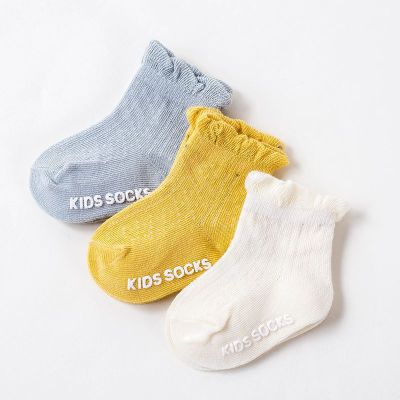 Babies' Socks Spring/Summer Kid's Socks Baby Non-Slip Toddler Newborn Cotton Lace Boys and Girls Socks Summer