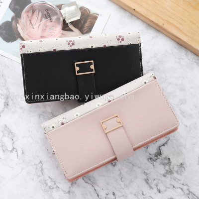 Wallet Women's Long Solid Color Simple  Wallet Multiple Card Slots Large Capacity Foreign Trade Zipper Handbag Women