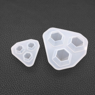 DIY Crystal Glue 3-Piece Diamond Mold High Mirror Handmade Plaster Aromatherapy Baking Head Pendant Silicone Manufacturer