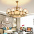 All Copper Solder European American New Chinese Style Living Room Bedroom Chandelier Hotel