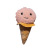 Fashion Creative Cute Ice Cream Plush Toy Cone Pendant Ice Cream Keychain Doll and Bag Hanging Ornament