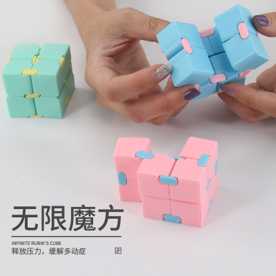 Cross-Border Amazon Spot Infinite Cube Finger Decompression Toy Fidget Cube Second-Order Fidget Cube