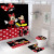 Amazon Cross-Border Digital Printing Cartoon Cartoon Series Waterproof Polyester Shower Curtain Four-Piece Set