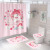 Amazon Cross-Border Digital Printing Cartoon Rabbit Series Waterproof Polyester Shower Curtain Four-Piece Set