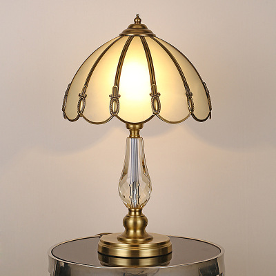Custom Vintage American Crystal Solder Copper Table Lamp Bedside Lamp Hotel Living Room Desk Decorative Table Lamp