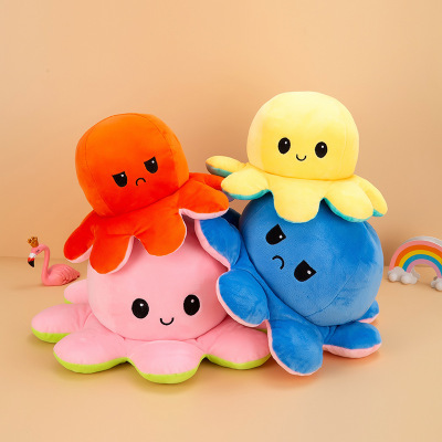 Flip Octopus Doll Reversible Octopus Octopus Plush Toy Double-Sided Flip Doll Reversible Octopus