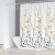 Amazon Cross-Border White Bottom Little Yellow Flower Shower Curtain Set Printing Shower Curtain Factory Wholesale Bathroom Curtain Shower Curtain