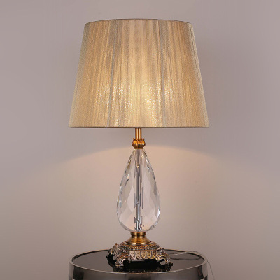 Bedroom Hotel Decoration High-End Crystal Lamp European Crystal Floor Table Lamp