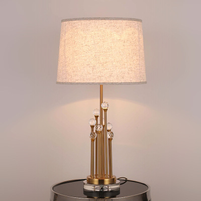 European Modern and Simple Crystal Glass Light Luxury Table Lamp Hotel Bedroom Floor Table Lamp