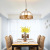 Copper Solder Glass European American Living Room Bedroom Dining Room LED Chandelier