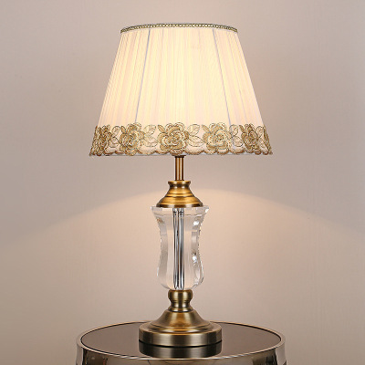 New European High-End American Crystal Lamp Living Room and Bedside Desk Lamp Floor Lamp