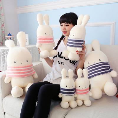 Cute Bobo Rabbit Doll Little White Rabbit Doll Love Rabbit Plush Toy Graduate Day Gifts Birthday Gift