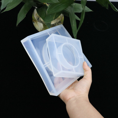 Elyang DIY Crystal Glue Silicone Mold New Large Square High Transparent Ashtray Handmade High Mirror