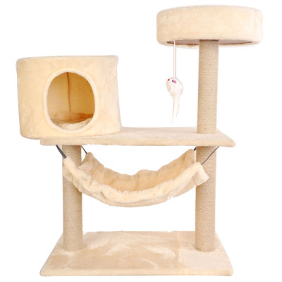 Cat Climber Wear-Resistant Cat Nest Winter Warm Fashion Indoor Waterproof Four Seasons Cat House Cat Climbing Toys Rain-Proof Solid Wood Integrated