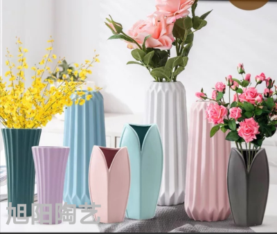 Ceramic Vase Crafts Living Room Hydroponic Dried Flowers Craft Decoration Creative European Large Ceramic Vase
