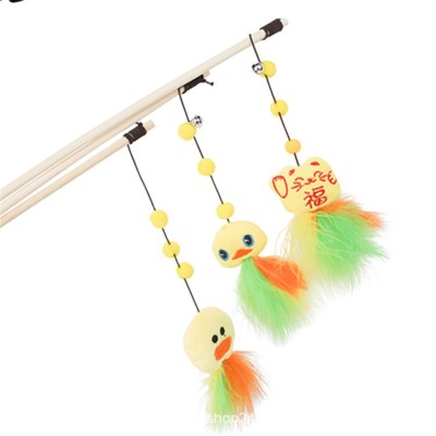 Factory Direct Sales in Stock Wholesale New Cat Teaser Cat Supplies Cat Toy Bamboo Feather Fur Ball