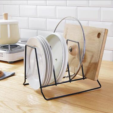 nordic desktop iron cutting board/pot lid storage rack