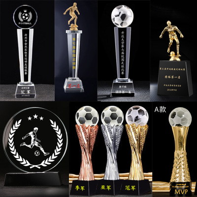 Crystal Trophy Customized Basketball Competition Trophy Football Competition Trophy Table Tennis Competition Trophy Badminton