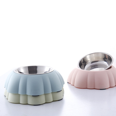 Spot Creative Pumpkin-Type Non-Slip Mat No Cat Bowl Pet Wholesale Stainless Steel Plastic Dog Bowl Manufacturer