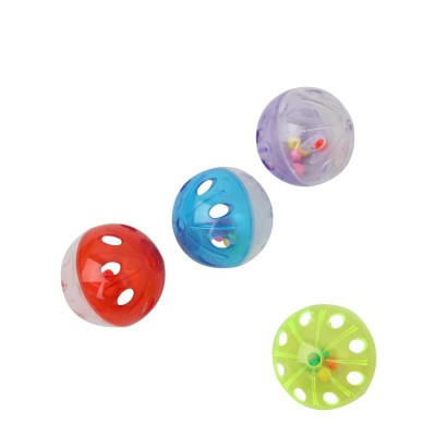 Cat Hollow Bell Ball Set Dogs And Cats Ringing Bell Chrysanthemum Ball Cat Plastic Ball Toy Transparent Bell Ball