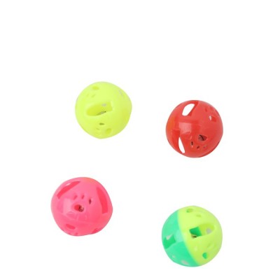 Plastic Fish Bell 4-Piece Set with Exquisite Packaging Cat Interactive Toy Ball Factory Direct Sales One Piece Dropshipping