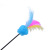 New Pet Cat Toy Colorful Feather Pompon Bell Cat Teaser Feather Cat Teaser Large Hair Ball Cat Teaser