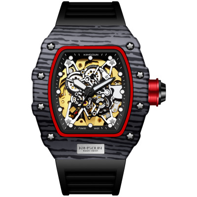 Live Hot Richard Barrel-Shaped Sports Watch Men's Miller Hollow Automatic Mechanical Watch Men's Watch Wholesale
