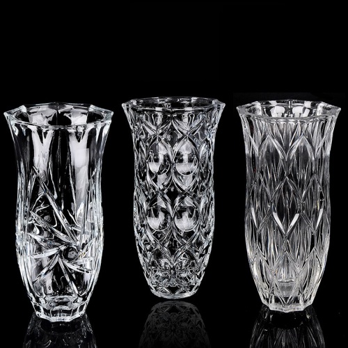 ins style transparent crystal glass vase floor hydroponic flower device european-style light luxury thickened countertop vase