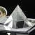 Pure Transparent Crystal Glass Tetrahedron Triangular Pyramid 5 Sides Pyramid Ornament Paper Town Teaching Props