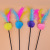 New Pet Cat Toy Colorful Feather Pompon Bell Cat Teaser Feather Cat Teaser Large Hair Ball Cat Teaser