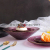 INS Glass Tableware Gold Gilt Edging Glass Salad Bowl Glass Plate Creative Fruit Salad Plate Household Bowl Plate