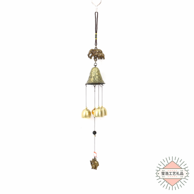 Size Two Elephant Wind Chimes Copper Bell Creative Home Hanging Decoration Decorative Crafts Blessing Gift Gift