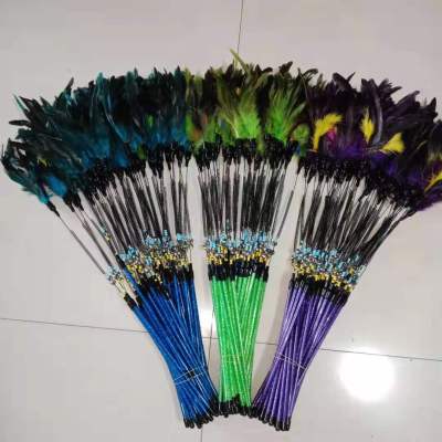 Factory Direct Sales Color Rod Spring Feather Cat Teaser Pet Cat Toy Classic Cat Teaser