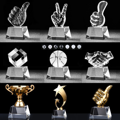 [Thumb Trophy] Creative Crystal Crafts Trophy Competition Commemorative Mini Crystal Thumb Trophy