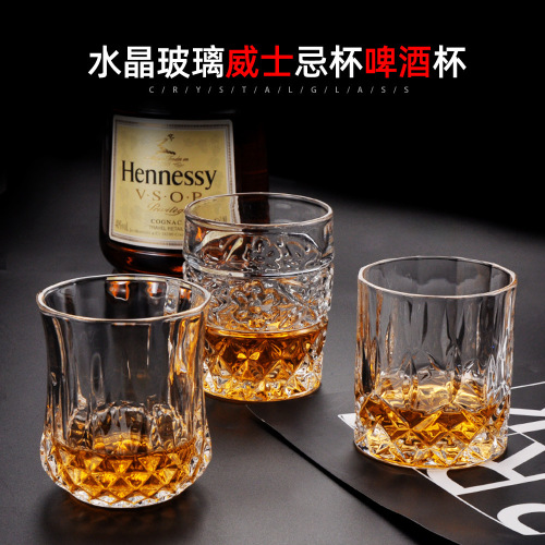 gold statue european crystal glass phnom penh whiskey wine glass creative bar brandy spirits glass cocktail glass