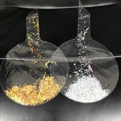 Filled Five-Pointed Star Round Piece Aluminum Foil Gold Sequins Transparent Bounce Ball Foreign Trade Export Party Decoration Supplies Cross-Border