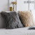 Factory Direct Sales Tan Wool Plush Pillow Cover Ins Sofa and Bedside Plush Pillow Cushion Cover