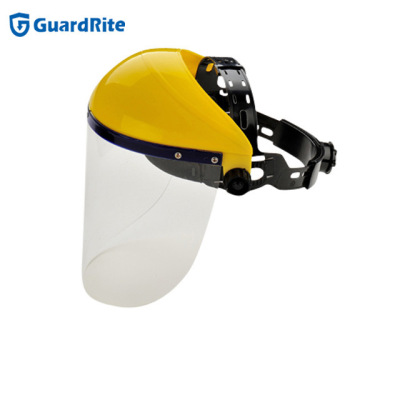 Factory Direct Supply Yellow Top Organic Glass Mask Anti-Splash Anti-Impact
