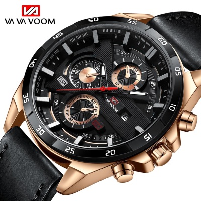 New Watches Men's Sport Watch Belt Business Calendar Student Waterproof Watch Casual Quartz Watch