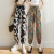 Chiffon Ankle Banded Pants Women 2021 Summer Thin and All-Matching Printed Ice Silk Cropped Casual Harem Bloomers Women