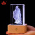 Laser Crystal Inner Carving Buddha Ornament Customized Lao Zi Confucius Saint Model Beech Luminous Lamp Holder