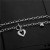 European and American Metallic Love Stainless Steel Necklace Female Street Fashion Cool Disco Heart-Shaped Collarbone Necklace Hip Hop Necklace Pendant