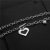 Personalized Black Oil Dripping Heart Necklace New Hip Hop Pendant Stainless Steel Heart-Shaped Collarbone Necklace Sweater Chain for Women