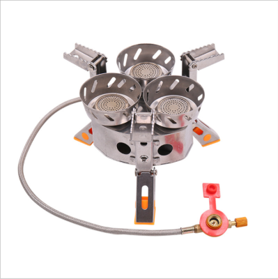 Outdoor Camping Fierce Fire Stove Three-Core High-Power Furnace Head