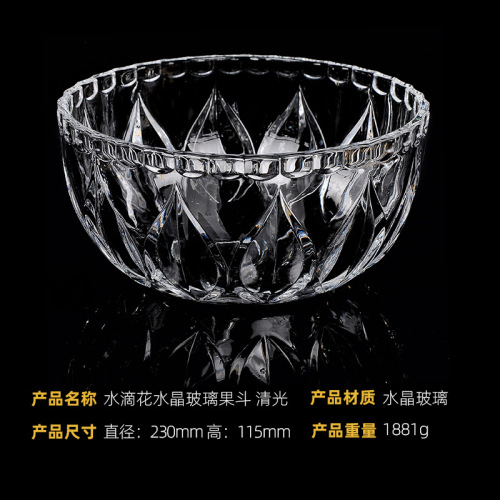 Bohemia Style Crystal Glass Fruit Plate Creative Fruit Plate Sugar Bowl Platter Home Living Room Decoration Ornaments