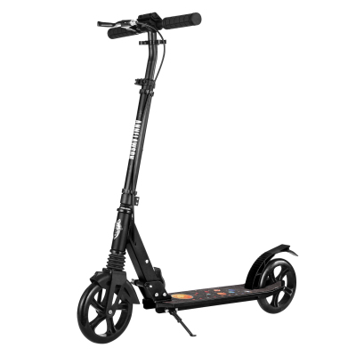 Anrosen Children And Teenagers Scooter Two-Wheel Big Children Flash 6-8-12 Years Old Girl Male Handbrake Single Pedal