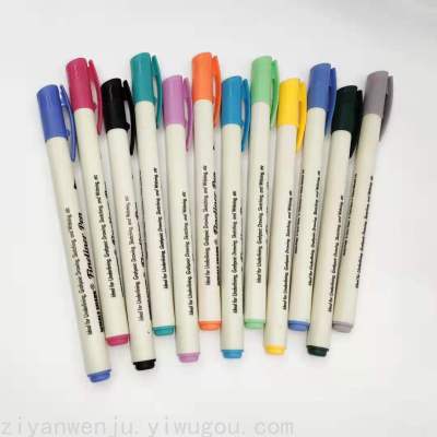 12 Colors Plastic Head Creative Color Hook Line Pen Student Art Painting